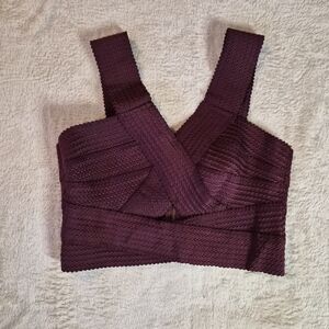 Charlotte Russe Deep Purple Crop Top Size XL.